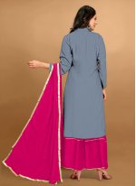 Orphic Embroidered Rayon Designer Palazzo Suit