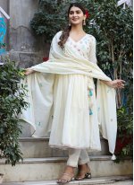 Outstanding Embroidered Cotton Readymade Salwar Kameez