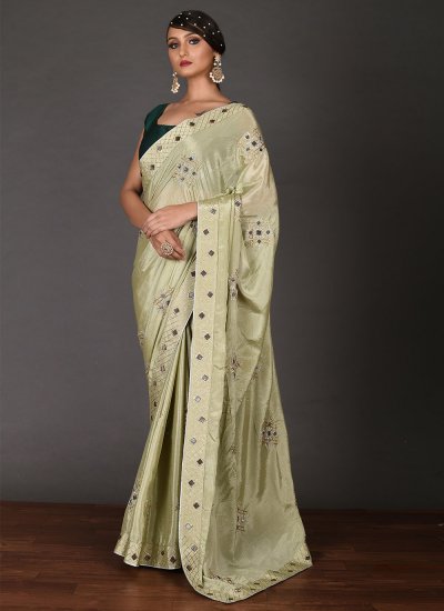 Outstanding Green Weaving Saree