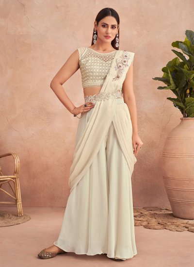 buy wedding lehenga style saree with blouse -783296097 | Heenastyle