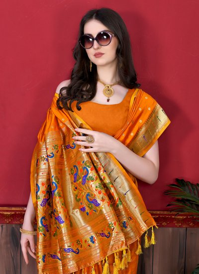 
                            Outstanding Weaving Engagement Traditional Saree
