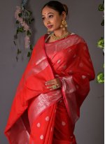 Paramount Banarasi Silk Weaving Designer Traditional Saree