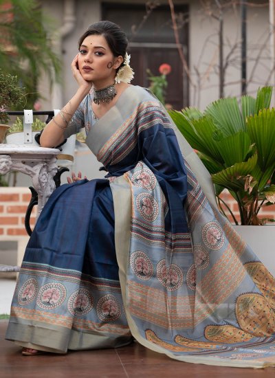Paramount Tussar Silk Traditional Saree