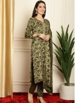 Pashmina Green Trendy Salwar Suit