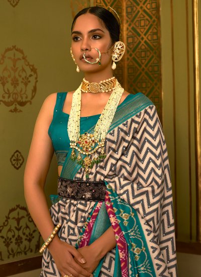 Patola Silk  Multi Colour Classic Saree