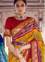 Patola Silk  Multi Colour Fancy Designer Saree