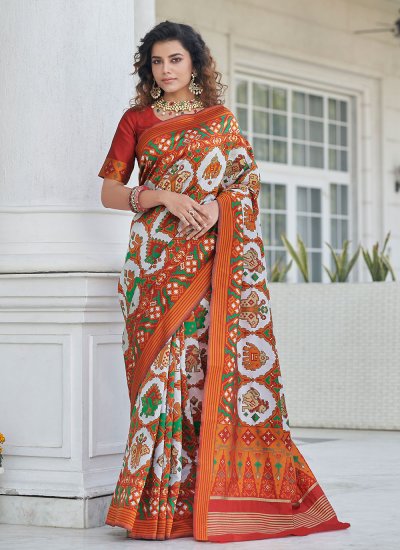 Patola Silk  Weaving Multi Colour Saree