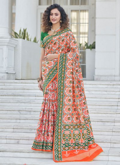 Patola Silk  Zari Multi Colour Saree