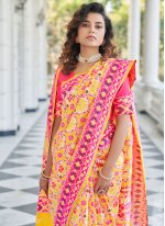 Patola Silk  Zari Trendy Saree in Multi Colour