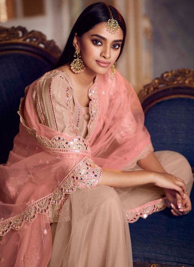 Peach Mirror Designer Pakistani Suit