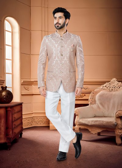 Luxury Men Ethnic Designer Jodhpuri 2 Piece Ivory Floral Cream Pants Style  Groom Wedding Suits Formal Fashion Suits Bespoke for Men - Etsy