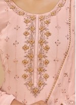 Peach Sequins Designer Pakistani Salwar Suit