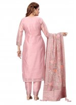 Peach Stone Chanderi Designer Salwar Suit