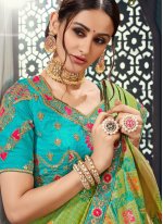 Perfect Embroidered Green Classic Saree
