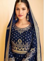 Perfect Faux Georgette Embroidered Palazzo Designer Suit
