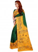 Perfect Tafeta Silk Green Designer Traditional Saree