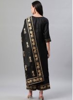 Perfervid Poly Silk Black Trendy Salwar Kameez