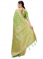 Perfervid Silk Green Weaving Classic Saree