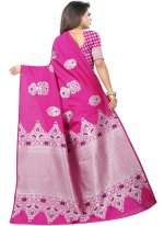 Perfervid Weaving Magenta Traditional Designer Saree
