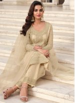 Picturesque Off White Salwar Suit