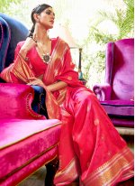 Pink Ceremonial Silk Saree