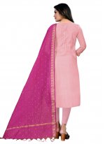 Pink Chanderi Silk Salwar Kameez