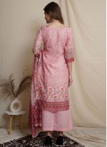 Pink Chanderi Wedding Designer Straight Salwar Kameez