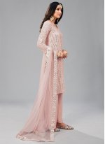 Pink Color Designer Palazzo Salwar Suit