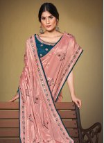 Pink Color Designer Traditional Saree