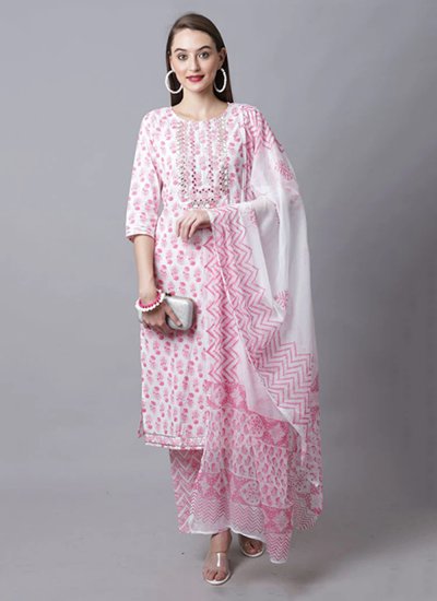Pink Color Straight Salwar Kameez
