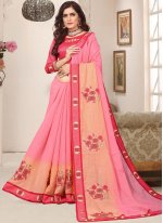 Pink Color Trendy Saree