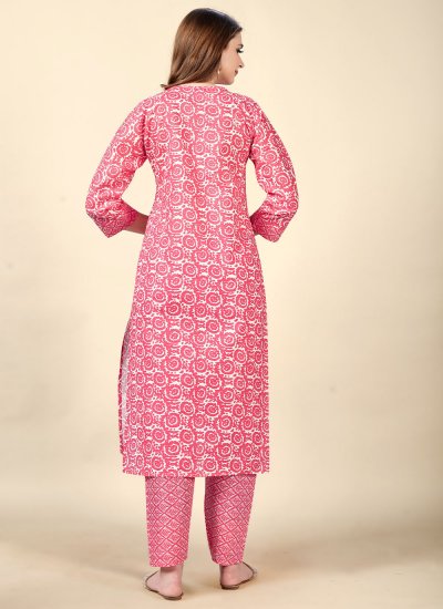 Pink Cotton Designer Kurti