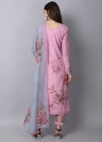 Pink Cotton Straight Salwar Suit