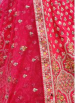 Pink Embroidered Engagement Lehenga Choli