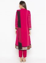 Pink Embroidered Mehndi Readymade Suit
