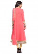 Pink Embroidered Party Readymade Anarkali Salwar Suit