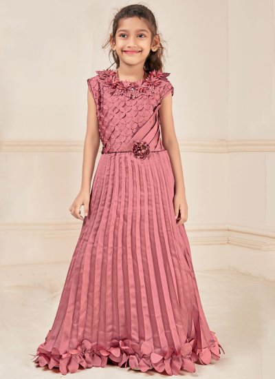 Pink Fancy Fabric Readymade Gown
