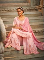 Pink Faux Georgette Festival Designer Pakistani Salwar Suit
