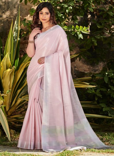 Pink Festival Banarasi Silk Traditional Saree
