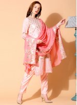 Pink Festival Faux Georgette Designer Pakistani Suit