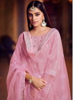 Pink Festival Net Designer Pakistani Suit