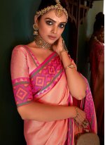Pink Kanjivaram Silk Border Trendy Saree