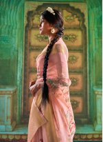 Pink Linen Festival Designer Traditional Saree