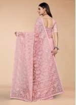 Pink Net Classic Saree