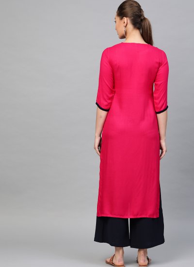 
                            Pink Party Party Wear Kurti