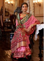 Pink Patola Silk  Sangeet Trendy Saree