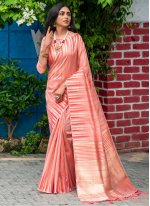 Pink Print Traditional Designer Saree