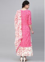 Pink Printed Readymade Suit