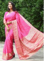 Pink Pure Silk Sangeet Trendy Saree