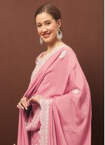 Pink Resham Sangeet Pakistani Salwar Suit